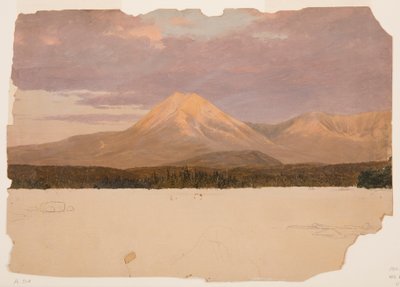 Disegno, Monte Katahdin dal Lago Katahdin, 1878 da Frederic Edwin Church